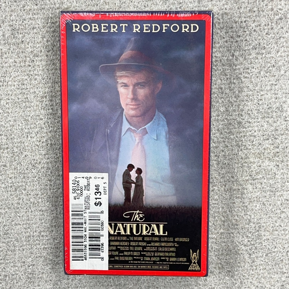 The Natural VHS VCR Video Tape 1997 Robert Redford Baseball Drama Factory Sealed